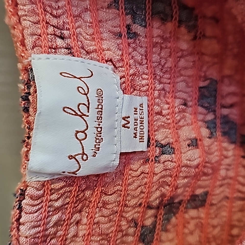 Isabel Pink Floral Medium Tank Top Blouse - Picture 2 of 3